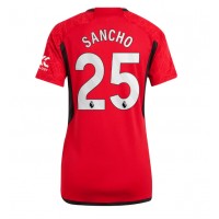 Manchester United Jadon Sancho #25 Hjemmedrakt Dame 2023-24 Kortermet
